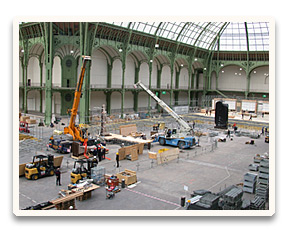 Montage d'exposition à Paris